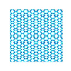 Fabric Geometric Aqua Crescents Small Satin Scarf (square) by Bajindul