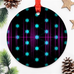 Sound Wave Frequency Ornament (round) by HermanTelo