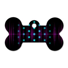 Sound Wave Frequency Dog Tag Bone (one Side)