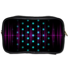 Sound Wave Frequency Toiletries Bag (one Side) by HermanTelo