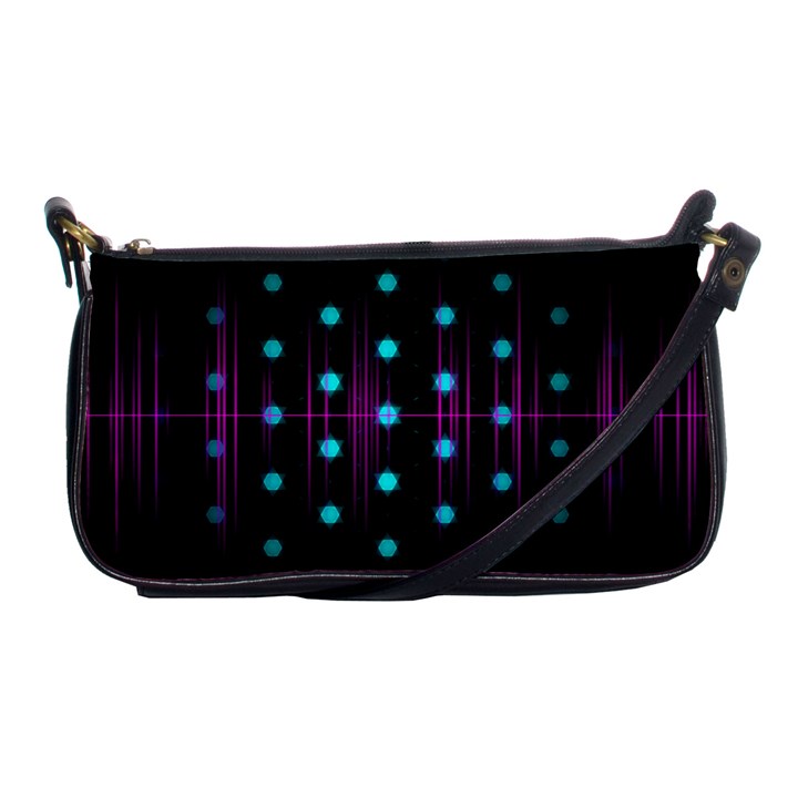 Sound Wave Frequency Shoulder Clutch Bag