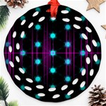 Sound Wave Frequency Round Filigree Ornament (Two Sides) Front