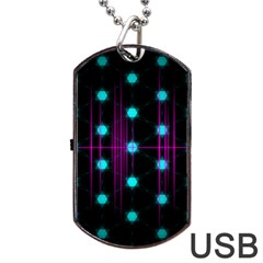 Sound Wave Frequency Dog Tag Usb Flash (one Side) by HermanTelo