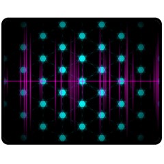 Sound Wave Frequency Double Sided Fleece Blanket (medium)  by HermanTelo