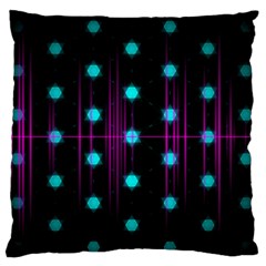 Sound Wave Frequency Large Flano Cushion Case (one Side)