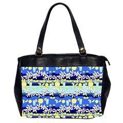 Lemonade Pattern Oversize Office Handbag (2 Sides) by bloomingvinedesign