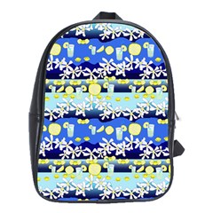 Lemonade Pattern School Bag (xl) by bloomingvinedesign