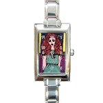 Sandy Rectangle Italian Charm Watch Front