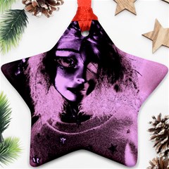 Sad Doll Pink Glow Ornament (Star)