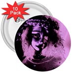 Sad Doll Pink Glow 3  Buttons (10 pack)  Front