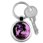 Sad Doll Pink Glow Key Chain (Round) Front