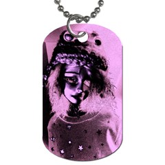 Sad Doll Pink Glow Dog Tag (two Sides) by snowwhitegirl