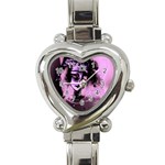 Sad Doll Pink Glow Heart Italian Charm Watch Front