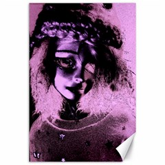 Sad Doll Pink Glow Canvas 24  x 36 