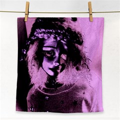 Sad Doll Pink Glow Face Towel