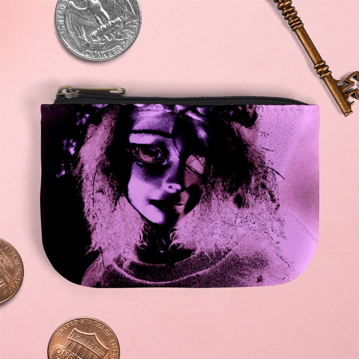 Sad Doll Pink Glow Mini Coin Purse