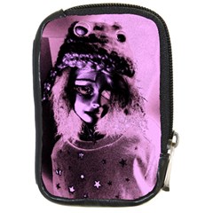 Sad Doll Pink Glow Compact Camera Leather Case by snowwhitegirl