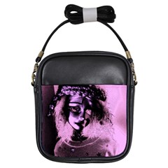 Sad Doll Pink Glow Girls Sling Bag