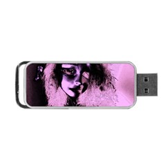 Sad Doll Pink Glow Portable Usb Flash (one Side) by snowwhitegirl