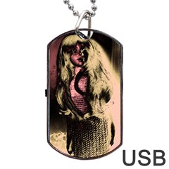 Ghostly Doll Dog Tag Usb Flash (two Sides) by snowwhitegirl