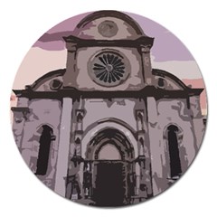 Cathedral Magnet 5  (round) by snowwhitegirl