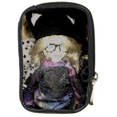 Cat Ears Doll Stained Glass Compact Camera Leather Case by snowwhitegirl