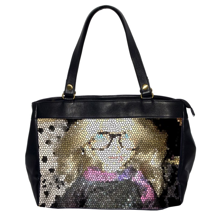 Cat Ears Doll Stained Glass Oversize Office Handbag (2 Sides)