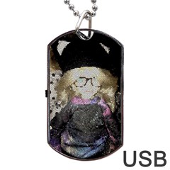 Cat Ears Doll Stained Glass Dog Tag Usb Flash (one Side) by snowwhitegirl