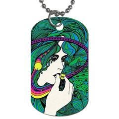 Acid Queen Psychedelic Hippie Dog Tag (one Sided) by jmujunen