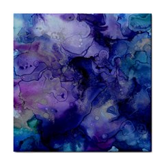 Blue Purple Ink                        Tile Coaster by LalyLauraFLM