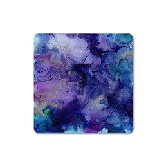 Blue Purple Ink                        Magnet (square) by LalyLauraFLM