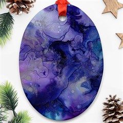 Blue Purple Ink                        Ornament (oval) by LalyLauraFLM