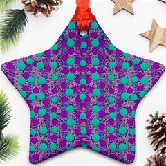 Happy Days Of Free  Polka Dots Decorative Ornament (star) by pepitasart