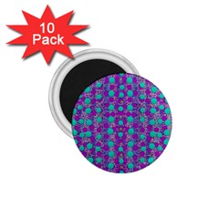 Happy Days Of Free  Polka Dots Decorative 1 75  Magnets (10 Pack)  by pepitasart