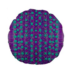 Happy Days Of Free  Polka Dots Decorative Standard 15  Premium Flano Round Cushions by pepitasart