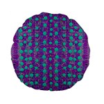 Happy Days Of Free  Polka Dots Decorative Standard 15  Premium Flano Round Cushions Front