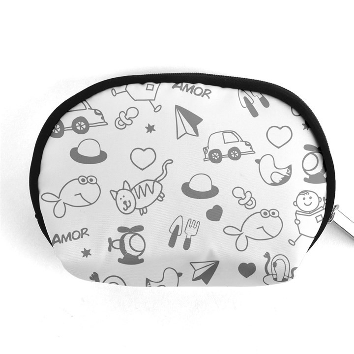 Children Drawings Baby Fish Cat Accessory Pouch (Medium)