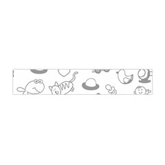 Children Drawings Baby Fish Cat Flano Scarf (mini) by Wegoenart