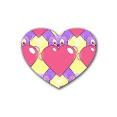 Seamless Repeating Tiling Tileable Heart Coaster (4 Pack)  by Wegoenart