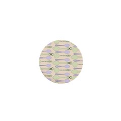 Spoon Pattern Illustrator Green 1  Mini Buttons by Wegoenart