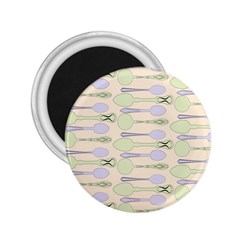 Spoon Pattern Illustrator Green 2 25  Magnets by Wegoenart