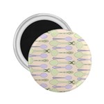 Spoon Pattern Illustrator Green 2.25  Magnets Front