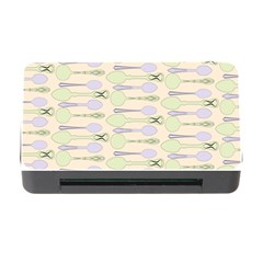 Spoon Pattern Illustrator Green Memory Card Reader With Cf by Wegoenart