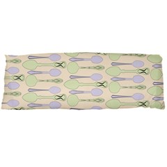 Spoon Pattern Illustrator Green Body Pillow Case Dakimakura (two Sides) by Wegoenart