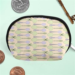 Spoon Pattern Illustrator Green Accessory Pouch (medium) by Wegoenart