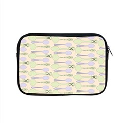 Spoon Pattern Illustrator Green Apple Macbook Pro 15  Zipper Case by Wegoenart