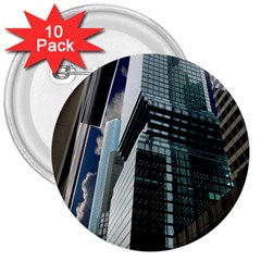 Architecture Frankfurt Reflection 3  Buttons (10 Pack)  by Wegoenart