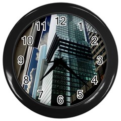 Architecture Frankfurt Reflection Wall Clock (black) by Wegoenart