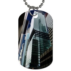 Architecture Frankfurt Reflection Dog Tag (two Sides) by Wegoenart