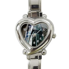 Architecture Frankfurt Reflection Heart Italian Charm Watch by Wegoenart